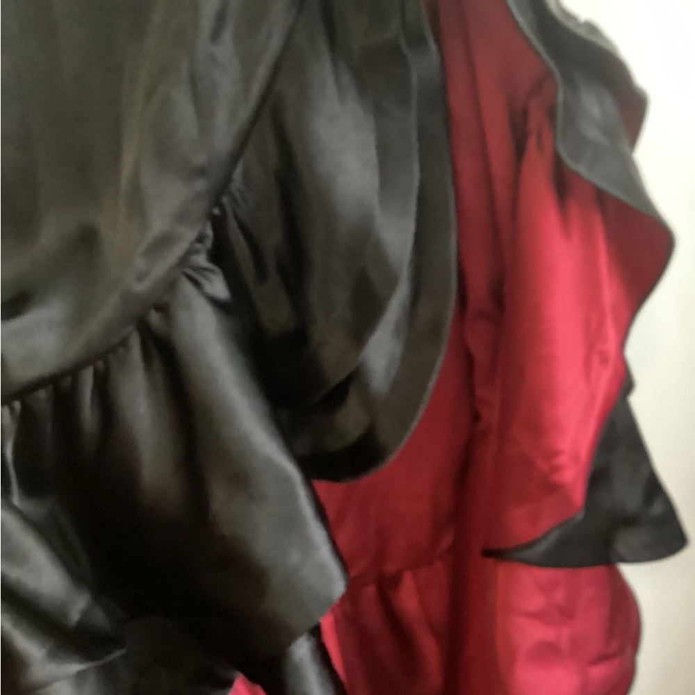 Bronx and Banco Black and Red One-Shoulder Gown Size 6 - Picture 15 of 15